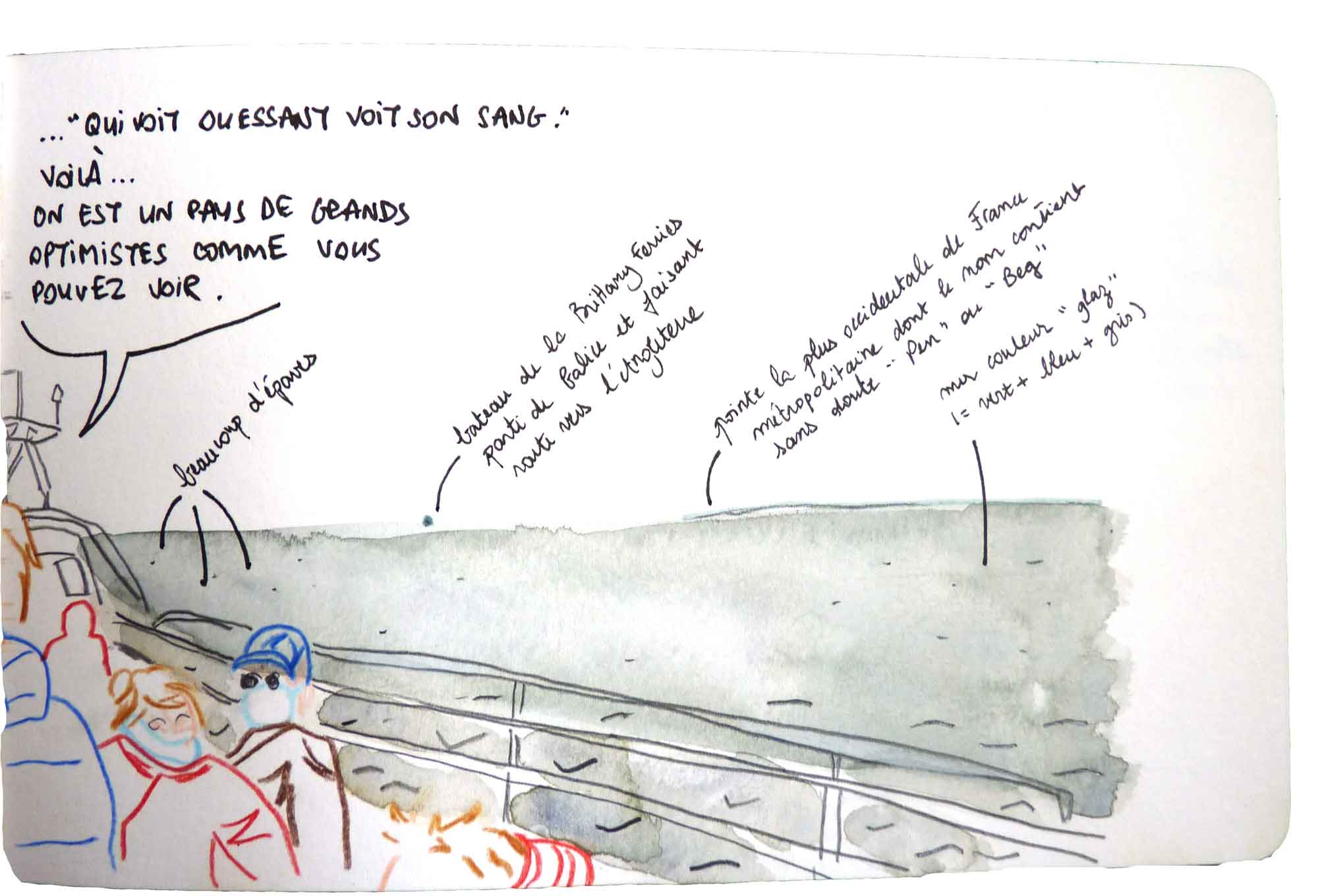 alice  raconte - carnettiste - illustratrice - carnet voyage - ouessant- bretagne