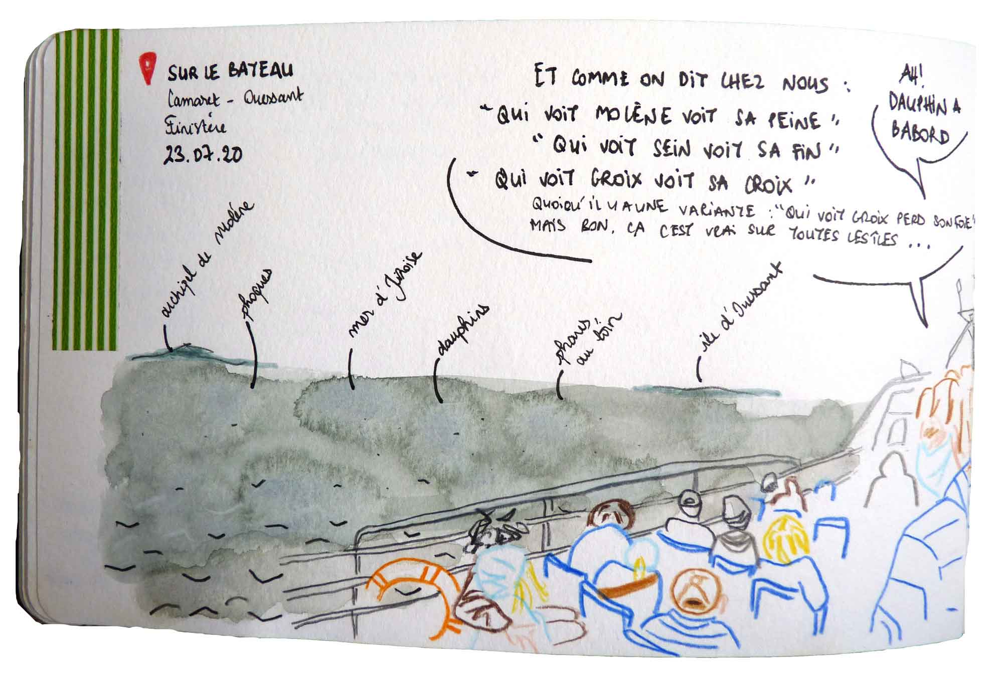 alice  raconte - carnettiste - illustratrice - carnet voyage - ouessant- bretagne