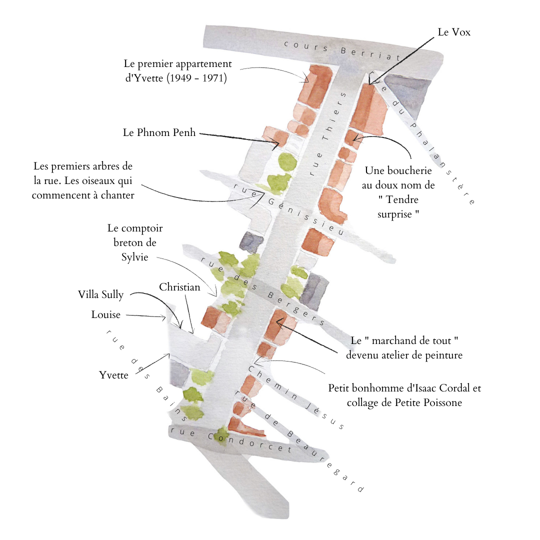 alice raconte - carnettiste - illustratrice - rue thiers - carte subjective - grenoble