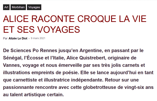 alice raconte - carnettiste - illustratrice - grenoble - bretagne - rennes - unidivers