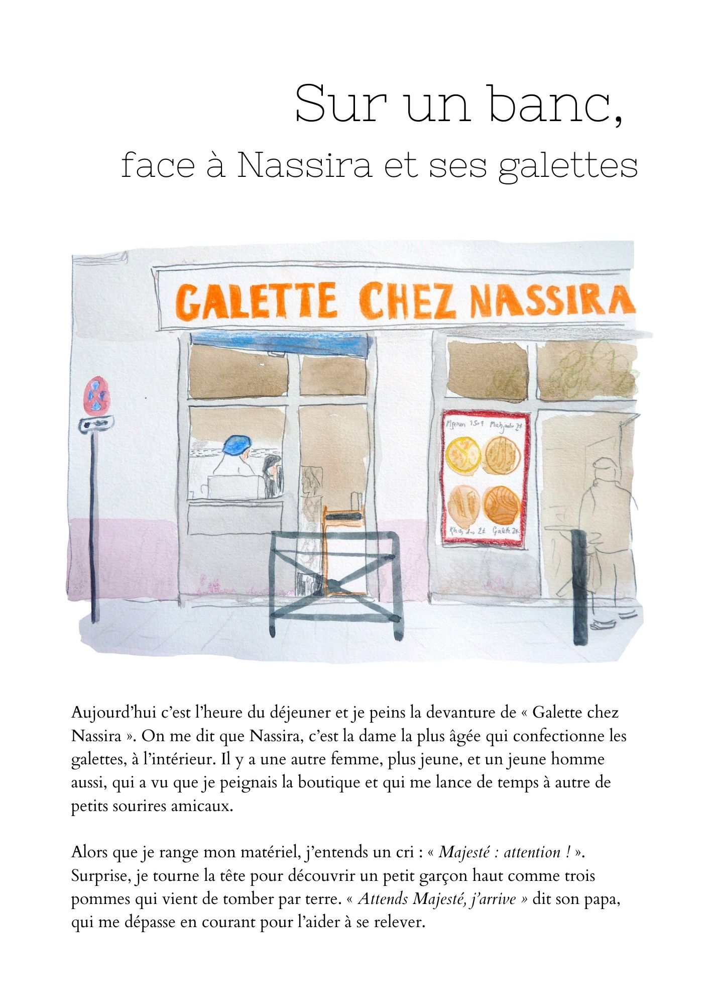 alice raconte - illustratrice - carnettiste - cartographe - grenoble - place saint-bruno - aquarelle - reportage dessine