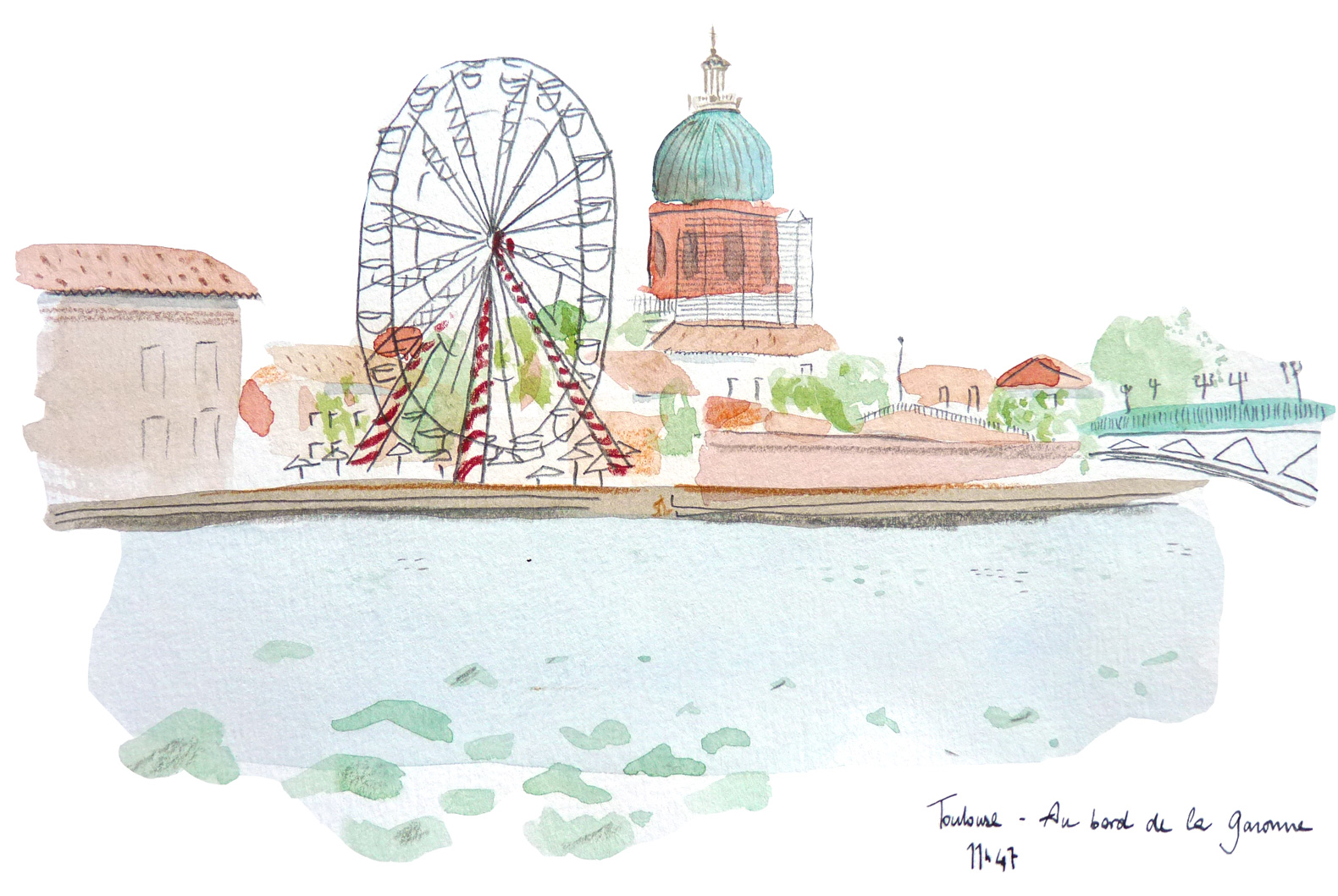 alice  raconte - carnettiste - illustratrice - carnet voyage - toulouse - aquarelle