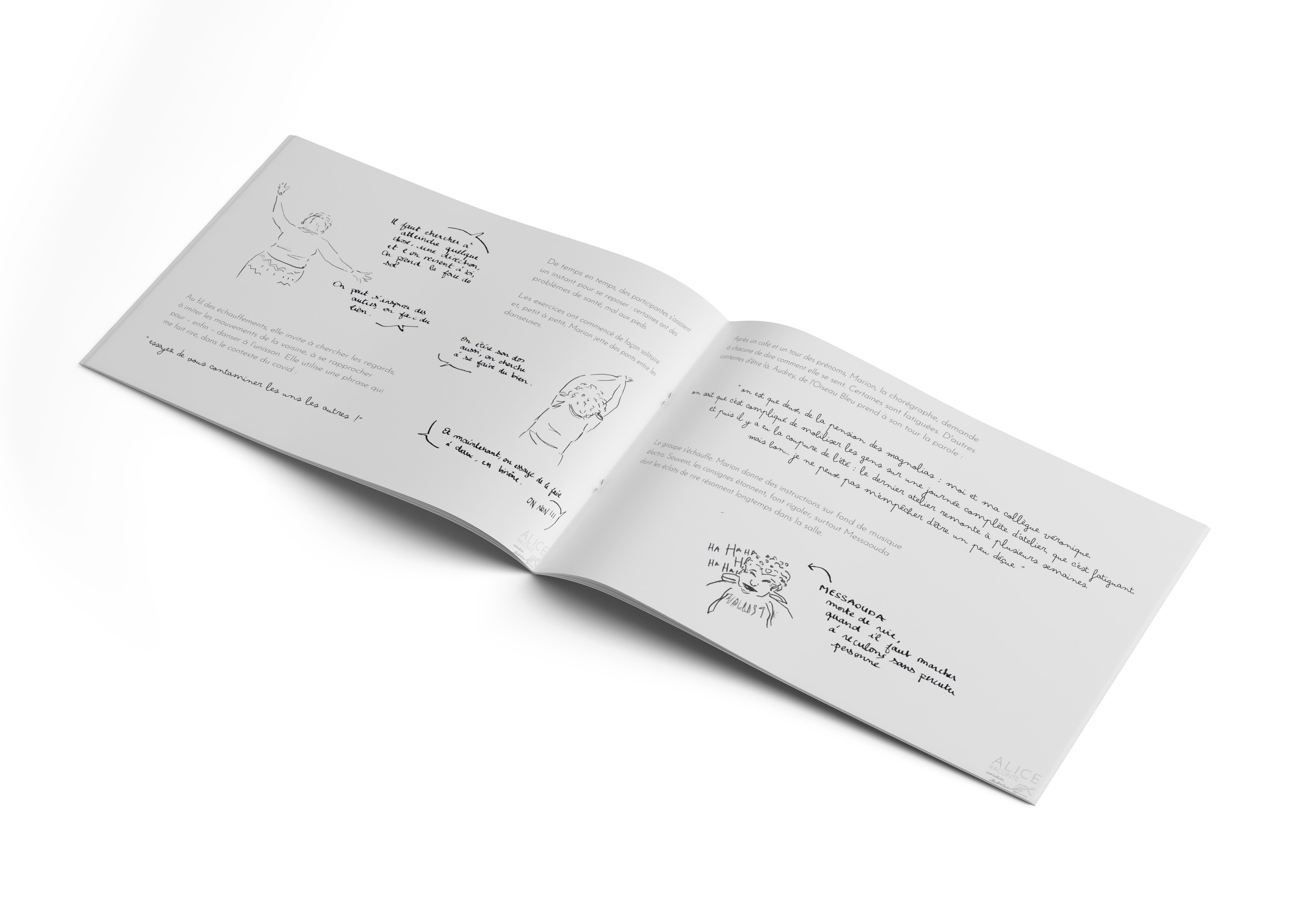 alice raconte - carnettiste - illustratrice - grenoble - carnet de bord - danse - residence de creation