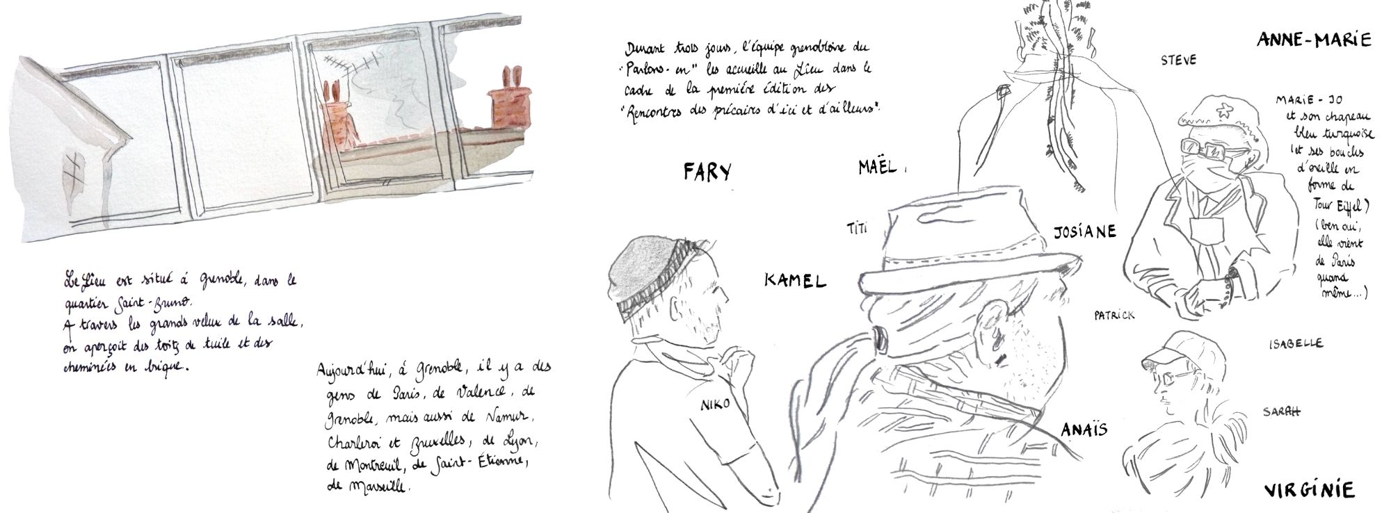 alice raconte - illustratrice - carnettiste - carnet voyage - reportage dessine - grenoble - abbe pierre
