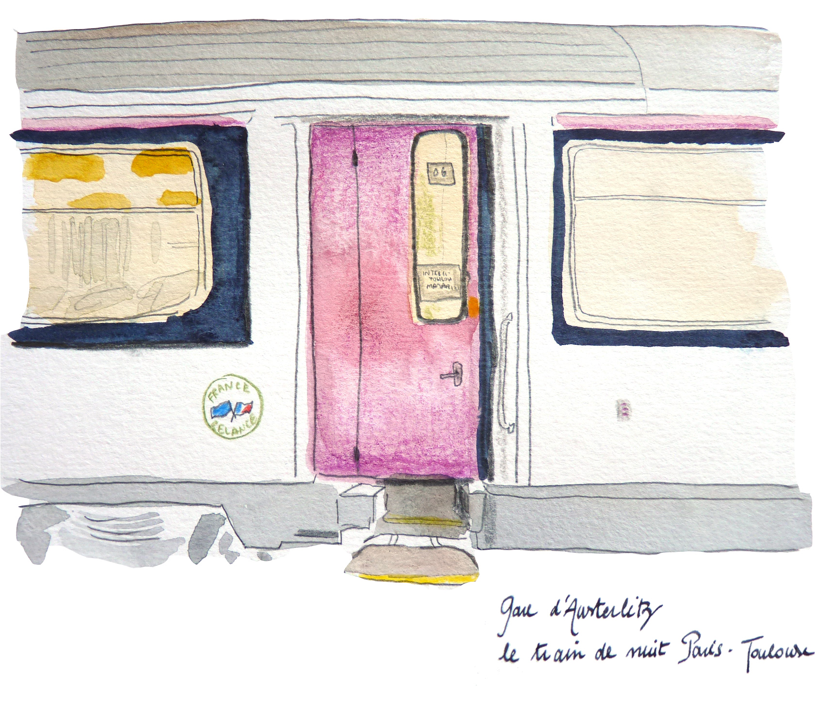 alice raconte - carnettiste - illustratrice - grenoble - bretagne - carnet voyage - reportage dessine - train de nuit