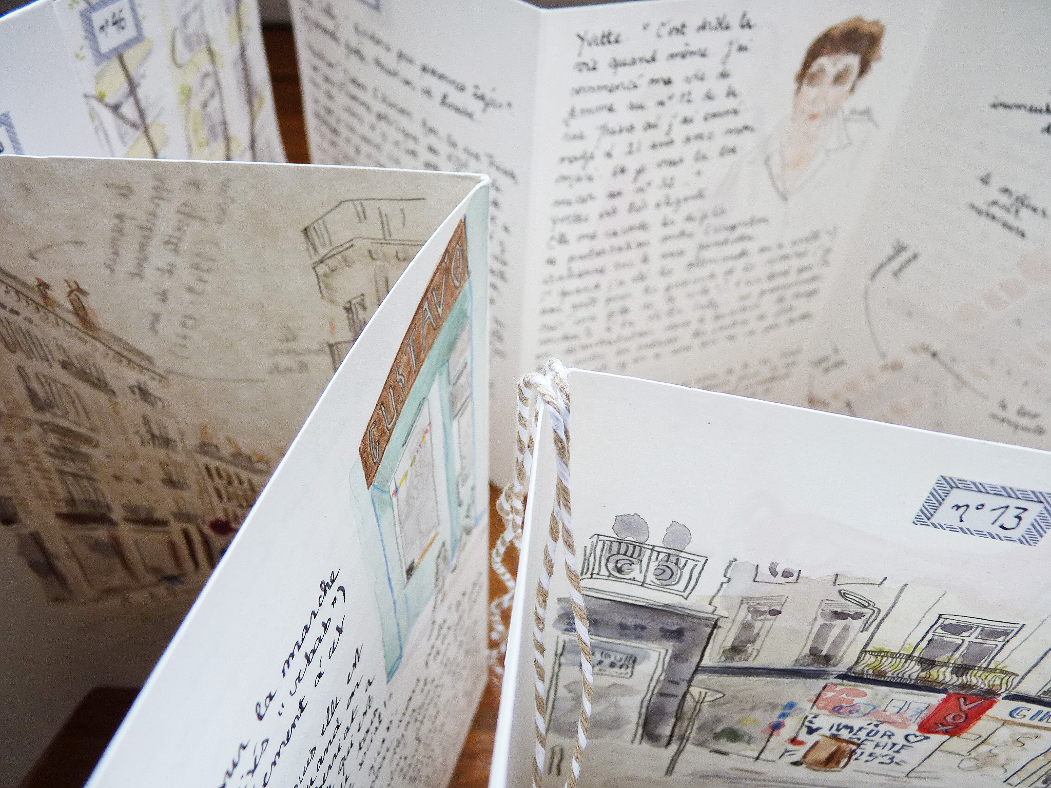 alice raconte - illustratrice - carnettiste - cartographe - grenoble - carte subjective - rue thiers - aquarelle