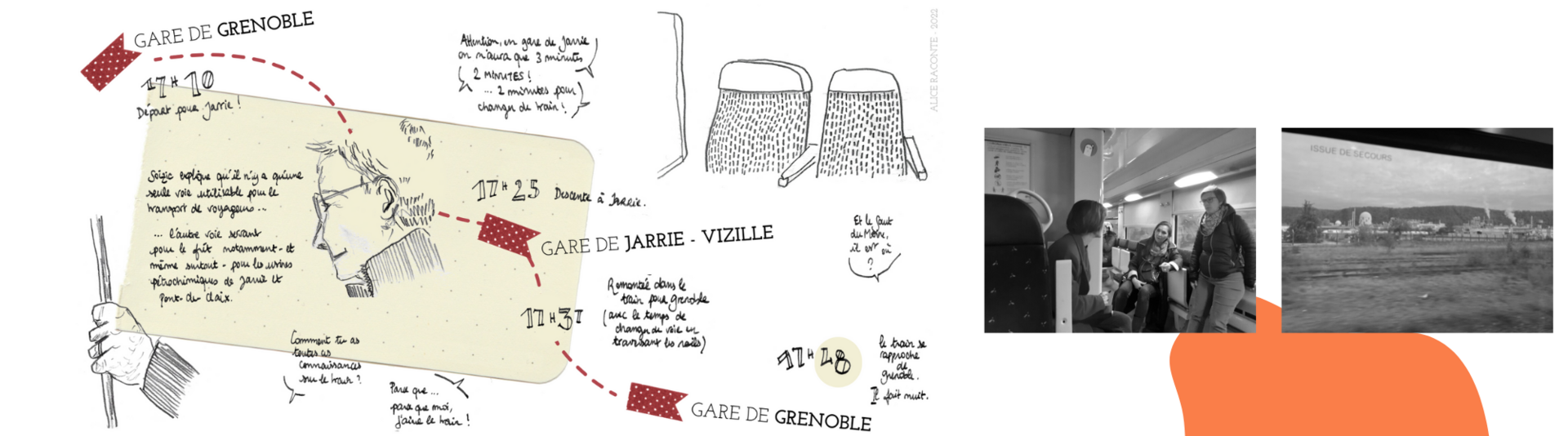 alice raconte - carnettiste - illustratrice - grenoble - conseil de developpement - c2d - metropole - marches sensibles - rer metropolitain