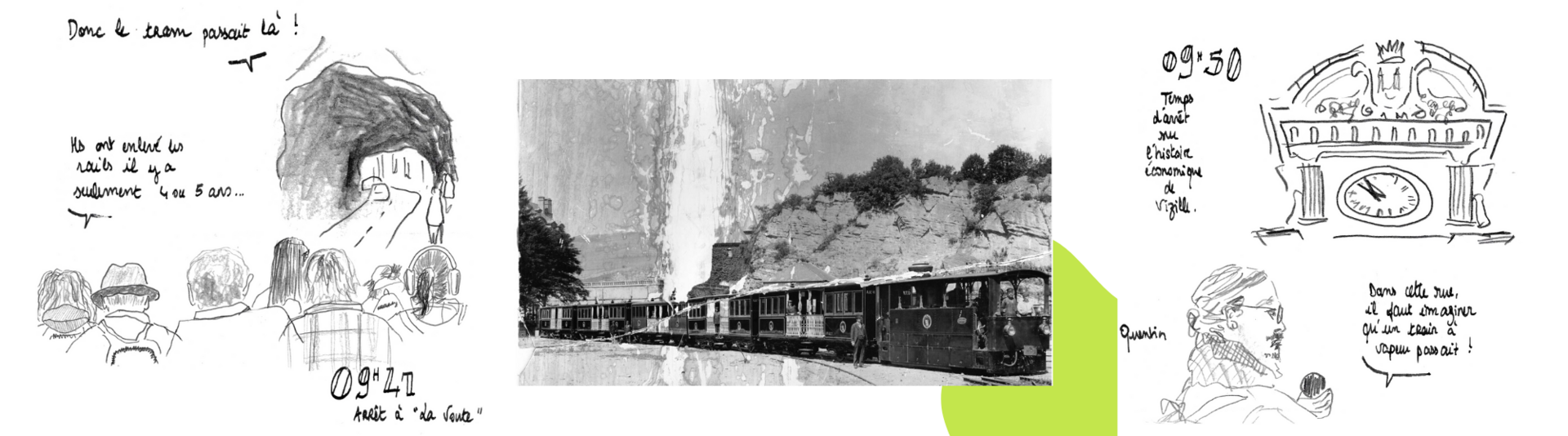 alice raconte - carnettiste - illustratrice - grenoble - conseil de developpement - c2d - metropole - marches sensibles - tram - vizille