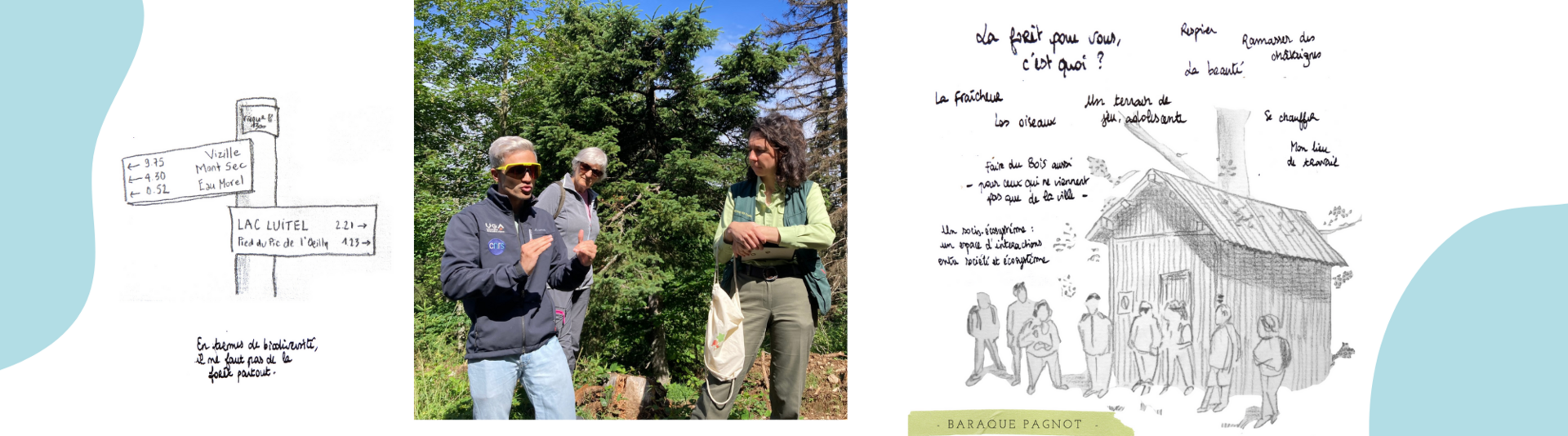 alice raconte - carnettiste - illustratrice - grenoble - conseil de developpement - c2d - metropole - marches sensibles - foret - onf